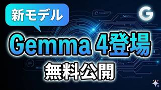【新モデル】GoogleのGemma 4が登場｜高性能AIを無料公開へ
