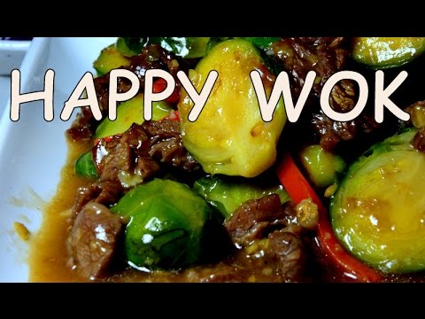 牛肉用布魯塞爾新芽Stir Fry Beef Skirt Steak with Brussels Sprout