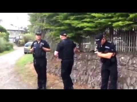 PC from Devon & Cornwall police try to assault a peaceful protestor