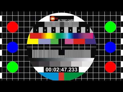 4K Test pattern UHD 2160p - 30 min. Test Card Calibration Video. Projector TV test video 30 minutes