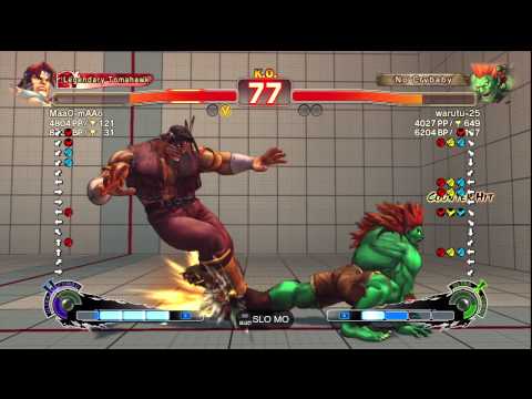 MaaO-mAAo [T. Hawk] vs. warutu-25 [Blanka] | SSF4 Arcade Edition
