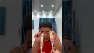 My brother also received a surprise lollipop 🍭🍬 #shorts #funny 