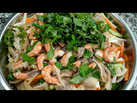 Cách làm GỎI NGÓ SEN TÔM TAI HEO và NƯỚC SỐT TRỘN GỎI CHUA NGỌT