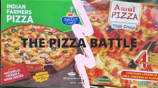 Frozen pizza battle | Amul or milky mist | frozen pizza review | cheesy pizza recipe | try it