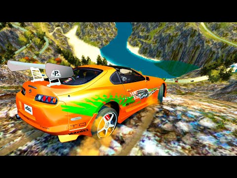 GTA 4 Cliff Drops & Crashes (Real Cars Mods) ep.58