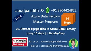 20. Hands-On : Extract zip/gz files in Azure Data Factory using Copy activity | Step-by-step || Labs