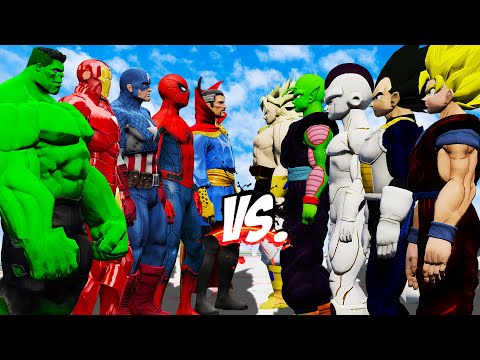 TEAM THE AVENGERS VS TEAM DARK DRAGON BALL - EPIC SUPERHEROES WAR