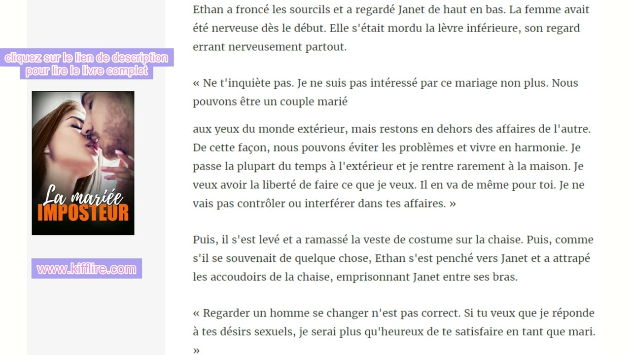 La mariée imposteur Chapitre 5 Tu n'es pas Jocelyne | mes meilleures lectures de l'année 2022