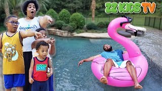 ZZ Dad Wakes Up In Swimming Pool! (WHO DID IT?)