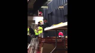 Auctioneer Chuck Sutton selling at Dell Rapids St. Mary's