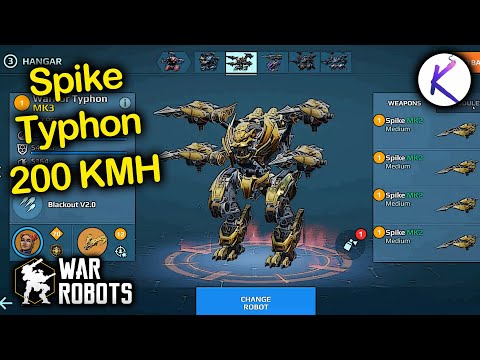 Spike Typhon with 200 KMH speed War Robots Gameplay WR new Robot weapons update 9.0