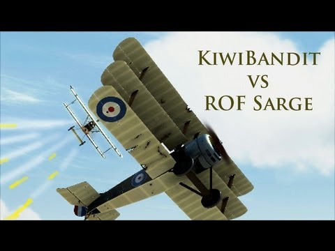 Rise of Flight - Highlights of an Epic 8 Minute Dogfight - KiwiBandit vs ROF Sarge