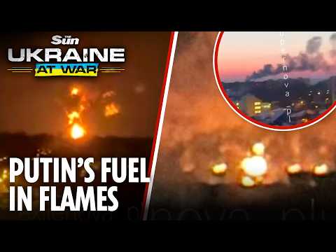 Ukraine OBLITERATES one of Putin’s largest fuel depots sparking massive fire in Penza