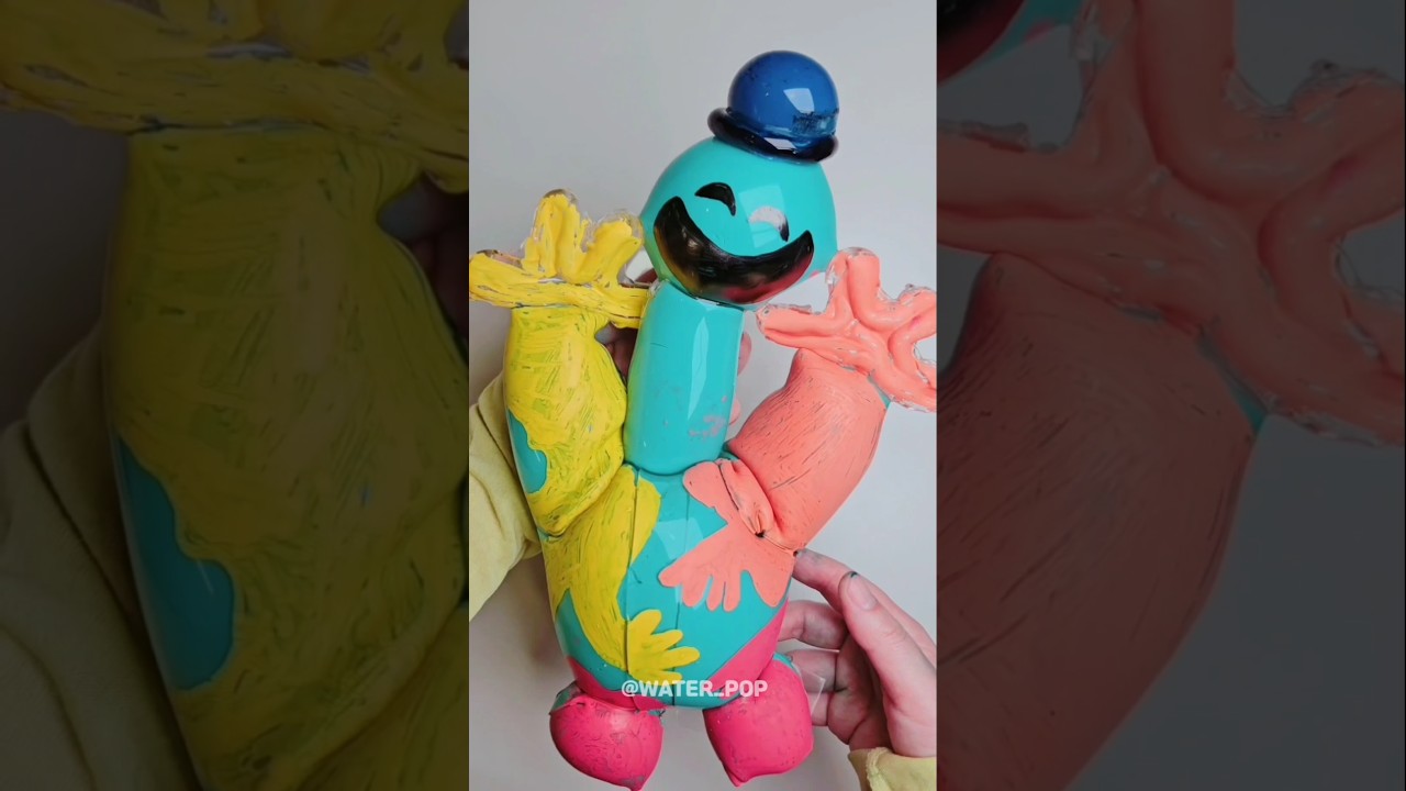 Poppy Playtime Chapter 4 DOEY the Doughman DIY SQUISHY with Nano Tape! 🔵🎩 파피플레이타임 챕터 4 도이 더 도우맨 만들기