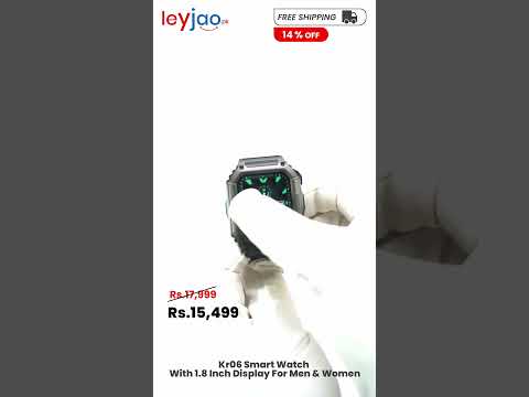 Kr06 Smart Watch With 1.8 Inch Display For Men & Women
