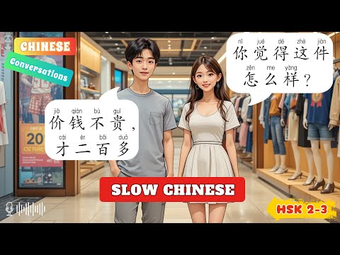 Chinese Conversations for Beginners: Shopping for Clothes (Super Easy!) | HSK 2-3