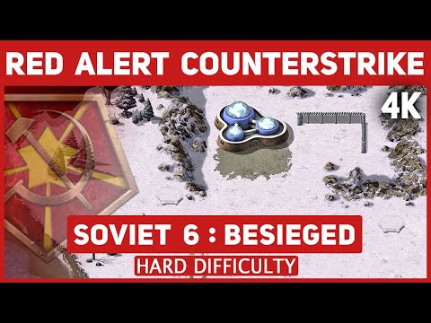 Red Alert Counterstrike Remastered 4K - Soviet Mission: 6 Besieged - Hard Difficulty
