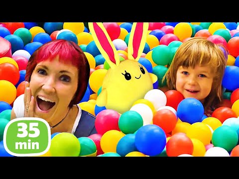 Aventures de Lucky et de Bianca au parc d’attractions. 35 MIN de jeux pour enfants.