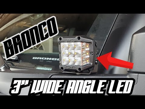 ROUGH COUNTRY 3\" WIDE ANGLE LED LIGHTS INSTALL & REVIEW ON 2022 FORD BRONCO!