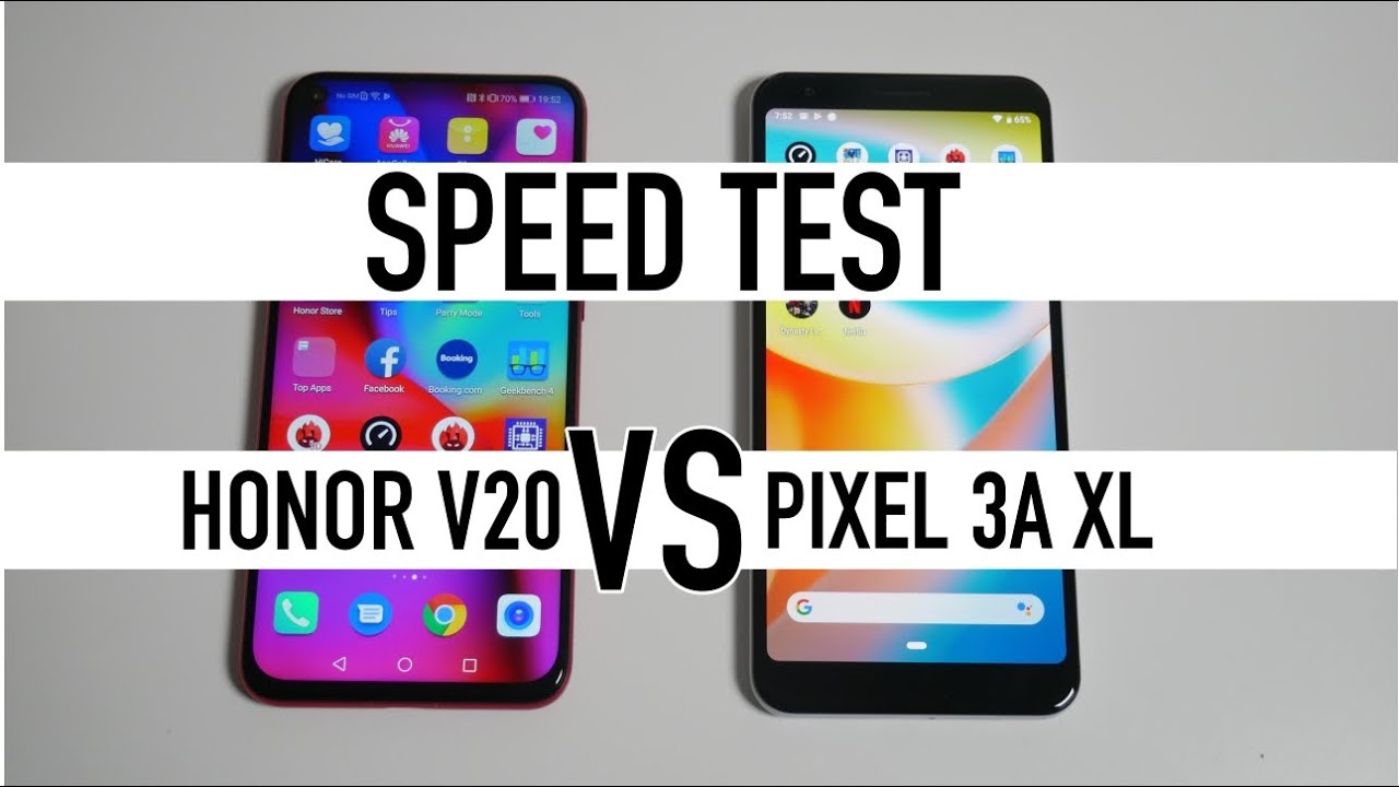 Ultimate Speed Test - GOOGLE Pixel 3a XL vs HONOR View 20