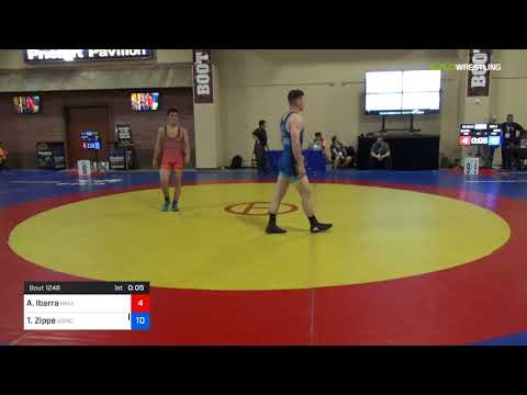 2018 Marine Corps US Open/Senior Men's Greco-Roman 63 Con 4 - Andrew Ibarra (NMU-) Vs. Taylor Zipp