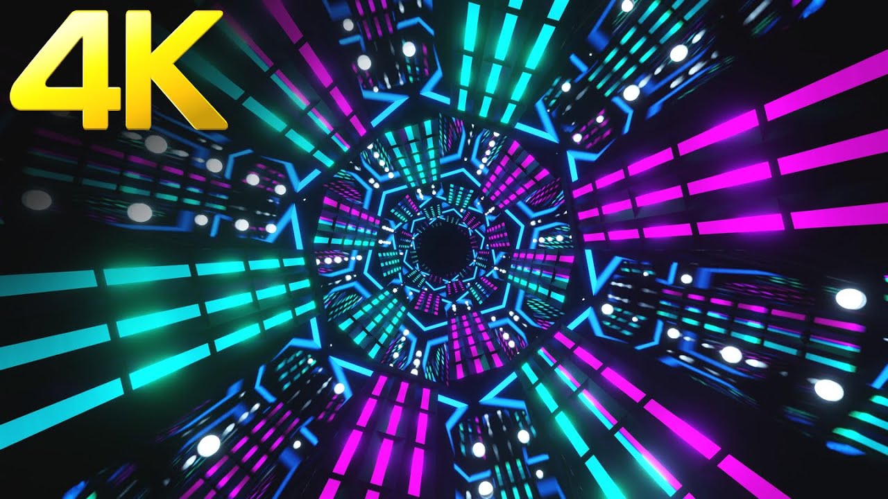 4K OLED Hexagon Metallic Color Neon Light Screensaver Video Motion Background Video Loop No sound