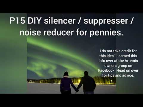 Artemis P15 Bullpup PCP - Do It Yourself Hair Curler Silencer Mod - Costs pennies.