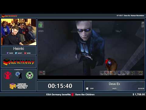 #ESAGermany17 Speedruns - Deus Ex [Any%] by Heinki in 42:43