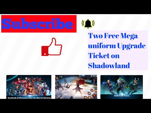 Two Free Mega uniform Upgrade Ticket on Shadowland- Marvel Future Fight