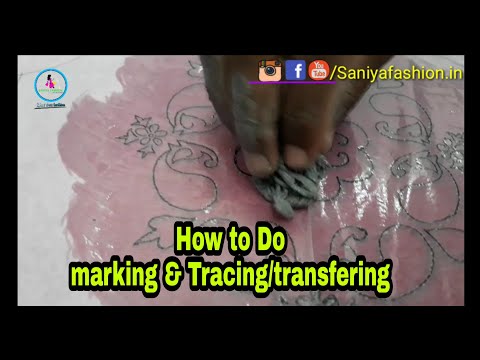 how to Trace Easy paper  embroidery design transfering  marking on the fabric Printing