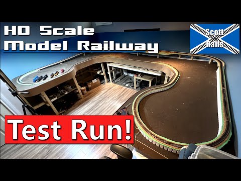 Maiden Voyage On My New HO Scale Model Railway Layout