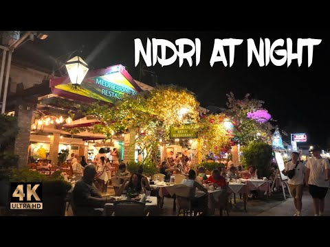 Nidri at Night | Nidri Nightlife | Lefkada | Nydri | Restaurants, Bars and Tavernas |4K