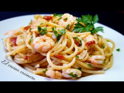 Espaguetis con GAMBAS 🦐