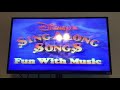 Closing To Disney S Sing Along Songs Fun With Music 1991 VHS