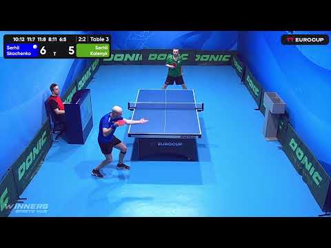 13:40 Serhii Skachenko 3 - 2 Serhii Kalenyk 27.04.2023 TT Euro.Cup Ukraine Master. Table 3