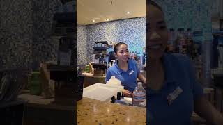 Fun Coffee Crew Moment on the Carnival Breeze at the Coffee Shop #cruiselife #frappe #cruisetips