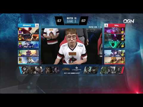 AFS vs BBQ Highlights Game 3 LCK SUMMER 2017 Afreeca Freecs vs BBQ Olivers W2D3