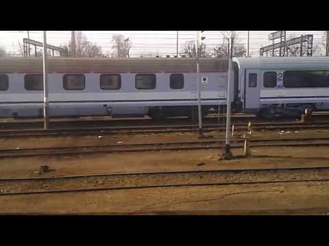 Wjazd do Wrocławia Głównego nagrane z okna EIC 1620 "Odra"