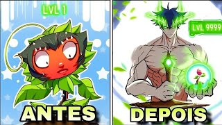 Reencarnado como uma planta com niveis crescentes absurdos e sistema de evolução