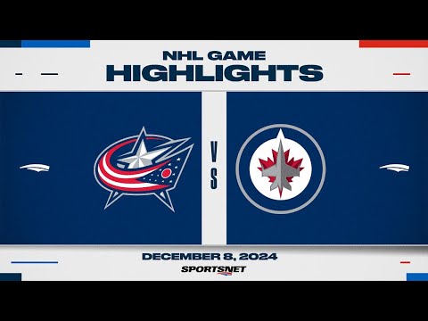 NHL Highlights | Blue Jackets vs. Jets - December 8, 2024