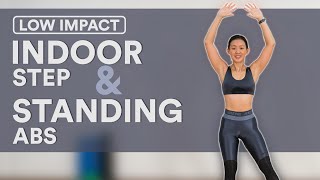 Low Impact Indoor STEP &amp; Standing ABS (Level up from the 10,000 Steps Challenge!) | Joanna Soh