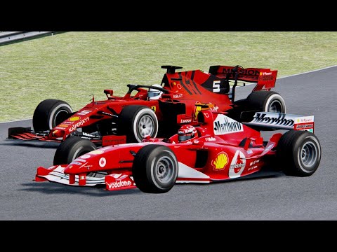 Ferrari F1 2019 vs Ferrari F1 2004 - Chinese Grand Prix