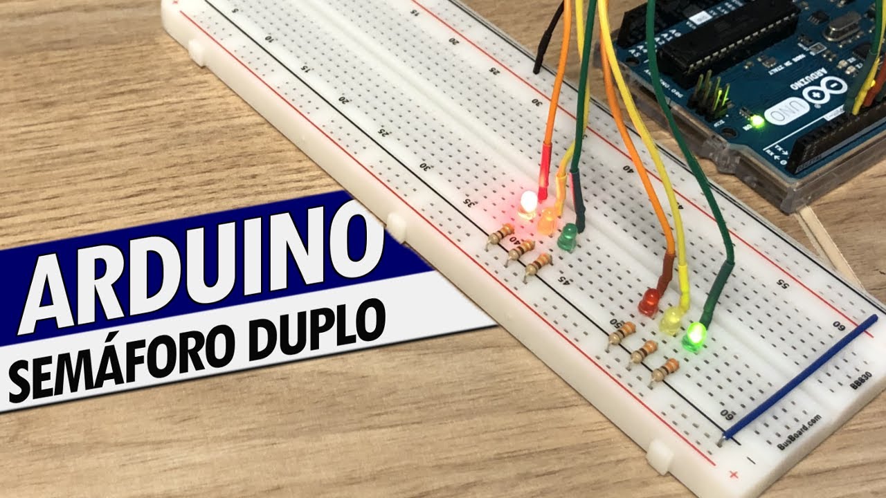 SEMÁFORO DUPLO COM ARDUINO (PROGRAMADO DO JEITO CERTO)