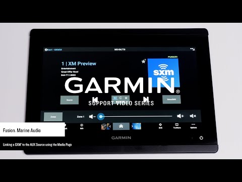 Garmin Support | Fusion® Marine Stereos | Linking a GXM™ to the AUX Source
