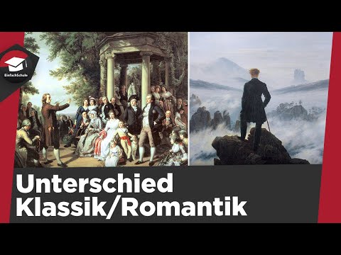 Unterschied von Klassik und Romantik einfach erklärt - Literaturepoche Weimarer Klassik und Romantik