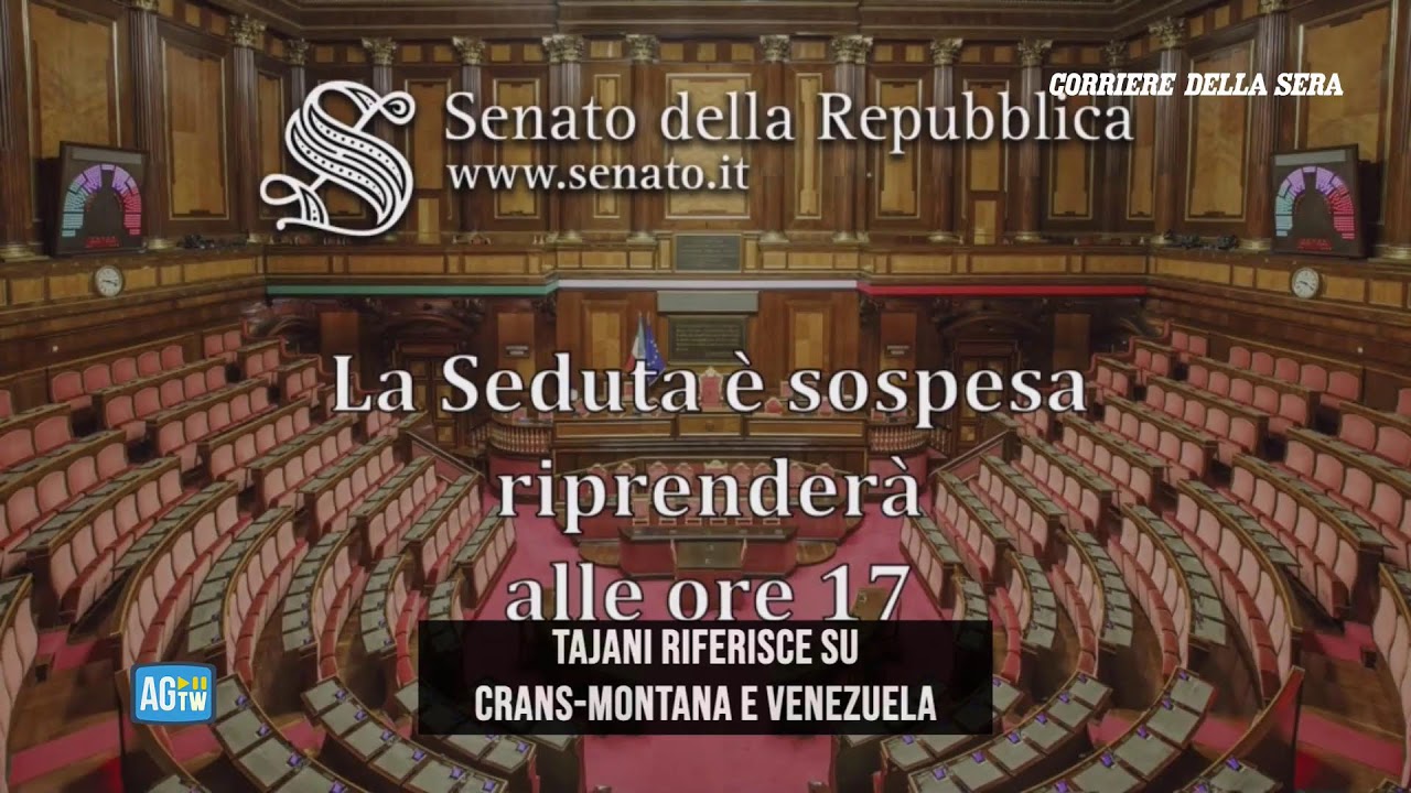 Tajani su Crans-Montana e Venezuela