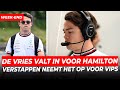 De Vries valt in voor Hamilton tijdens VT1, Verstappen neemt het op voor Vips | GPFans Week-end