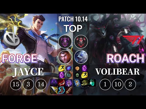 VG Forge Jayce vs T1 Roach Volibear Top - KR Patch 10.14