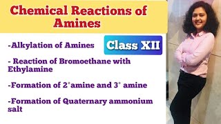 Chemical Reactions of Amines | Alkylation of Amines | Class XII