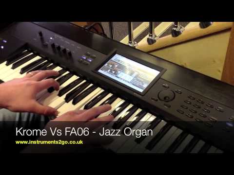 Korg Krome vs Roland FA-06 Comparison Video No Talking Just Playing